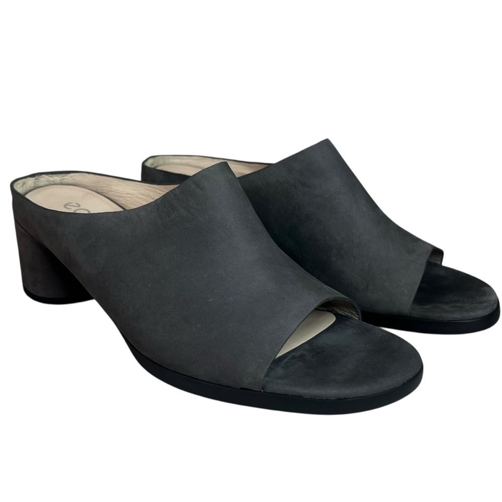 Ecco Shape Block Mule Sandals in Grey Size 7